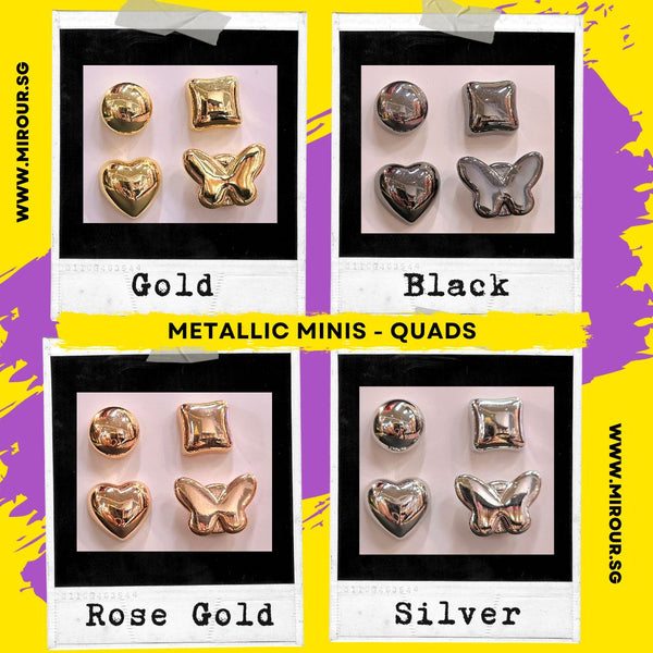 Metallic Minis Quads Magnet Brooch