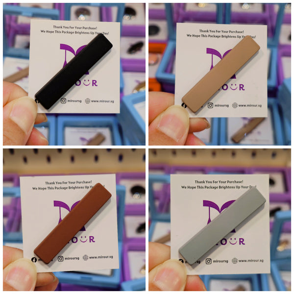 Matte Long Bar Magnet Brooch